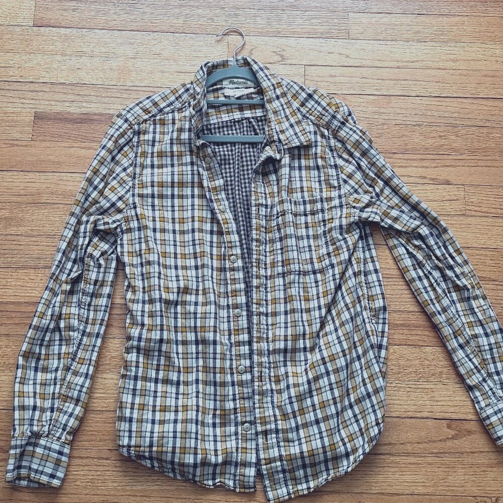 Madewell Men's Plaid Shirt - Golden yellow/Black -